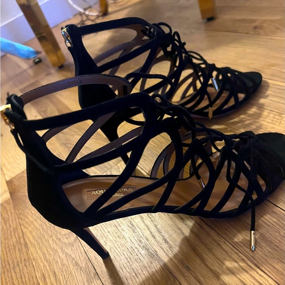 NEW. AQUAZZURA HIGH HEEL SANDALS. - Picture 2 of 11